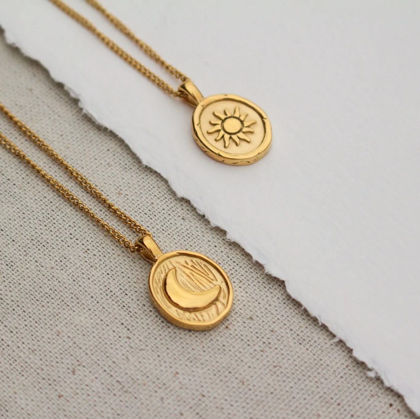 Sun Moon Stainless Steel Plating Pendant Necklace
