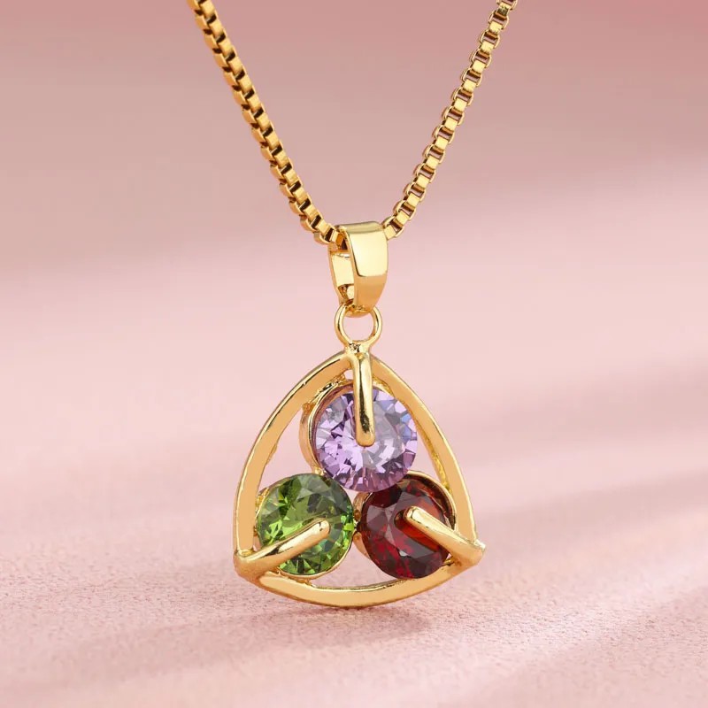 Elegant Shiny Maple Leaf Flower Stainless Steel Plating Inlay Zircon 18K Gold Plated Pendant Necklace_colorza_7