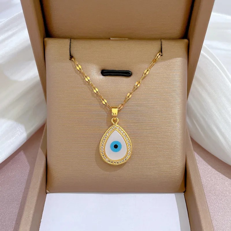 Devil's Eye Stainless Steel Pendant Necklace
