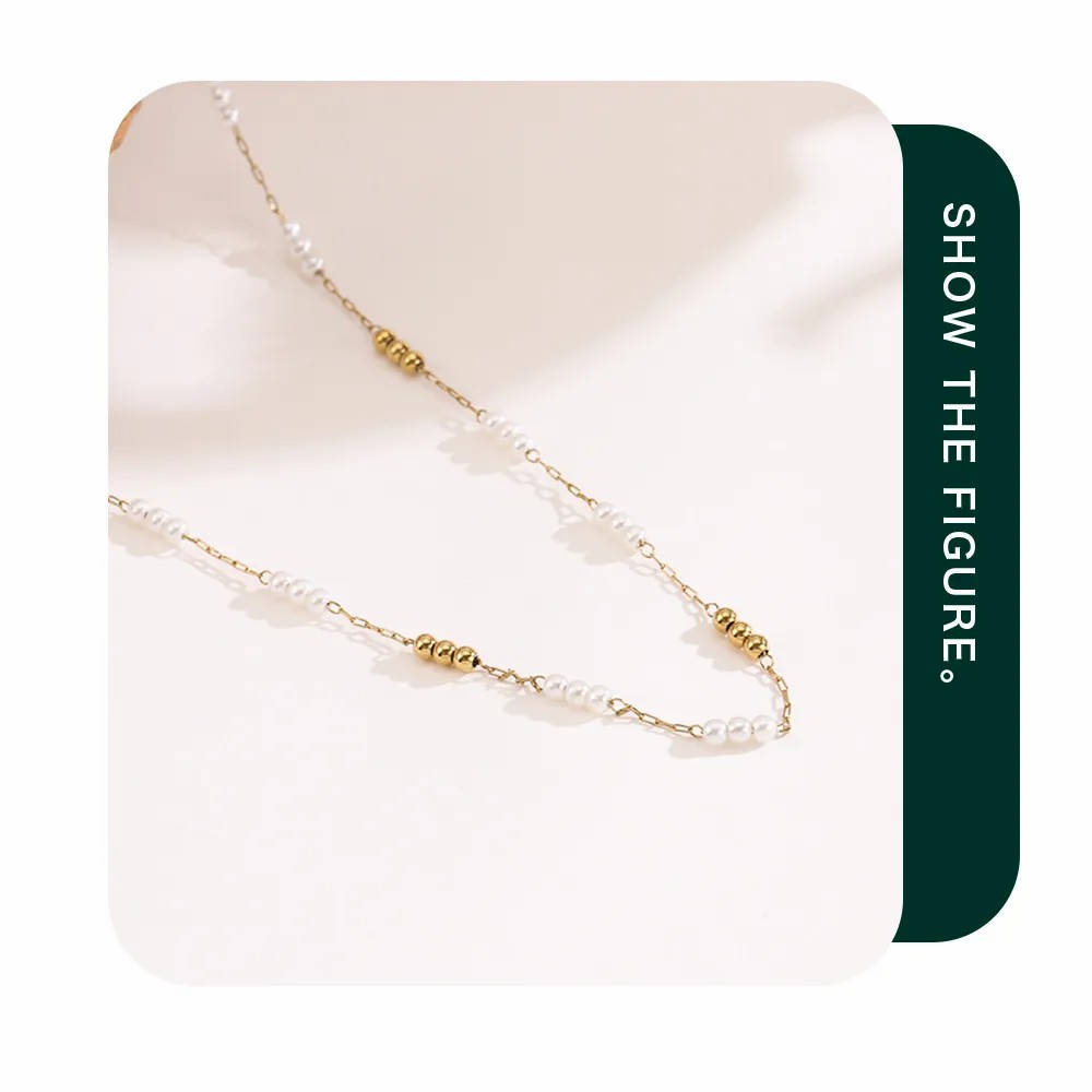 Casual Simple Style Geometric Stainless Steel Imitation Pearl Plating Necklace_colorza_3