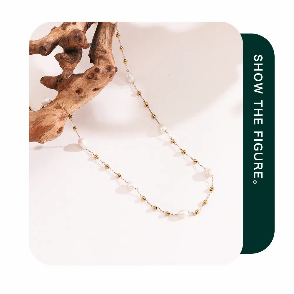 Casual Simple Style Geometric Stainless Steel Imitation Pearl Plating Necklace_colorza_3