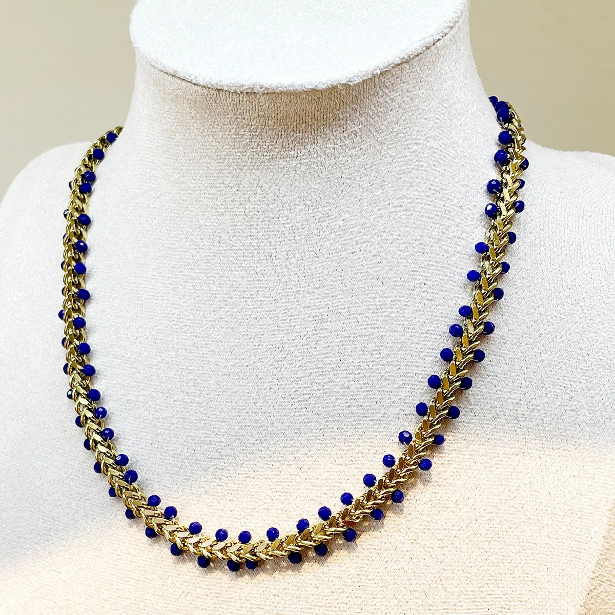Glam Modern Style Classic Style Grain Stainless Steel Plating Gold Plated Necklace_colorza_1