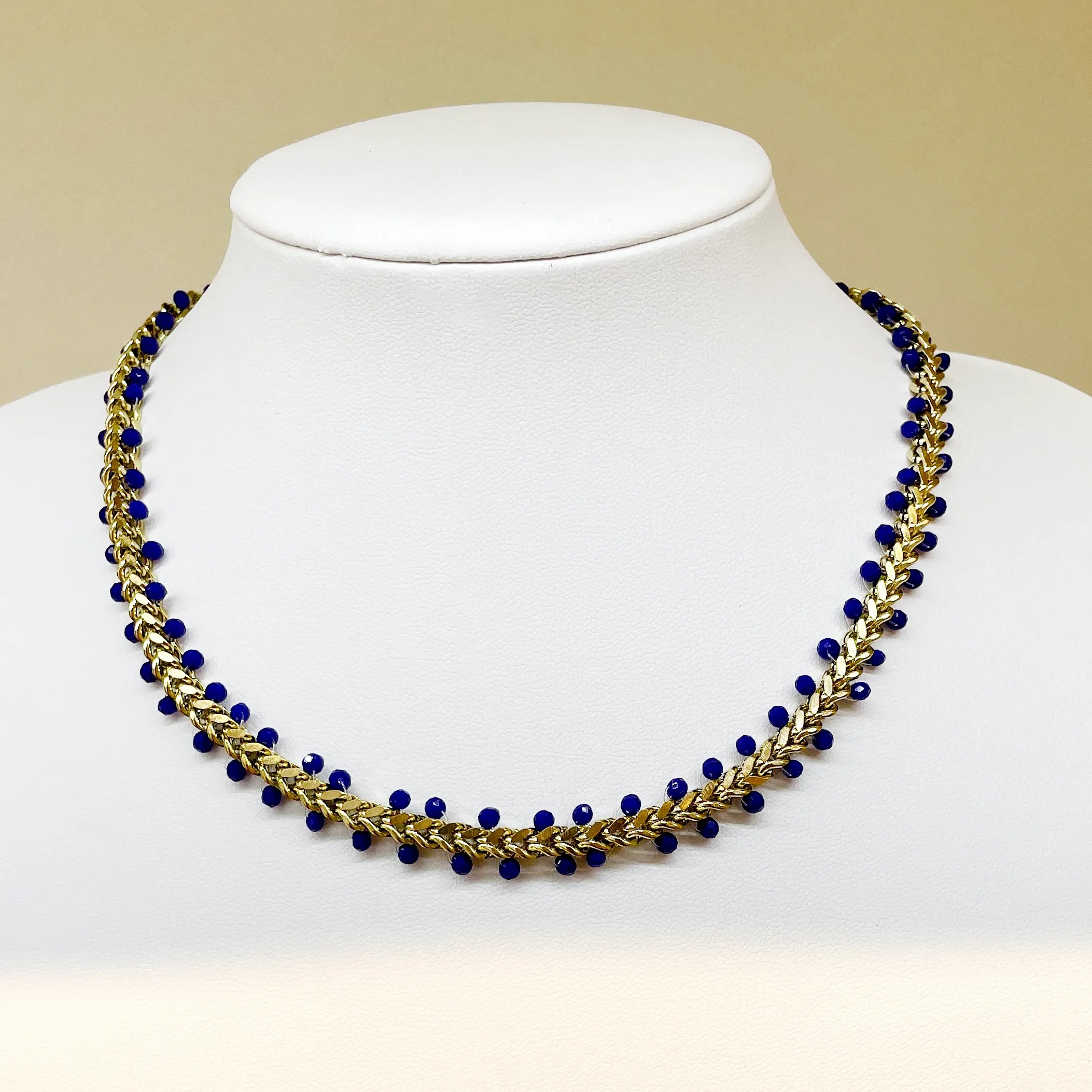 Glam Modern Style Classic Style Grain Stainless Steel Plating Gold Plated Necklace_colorza_4