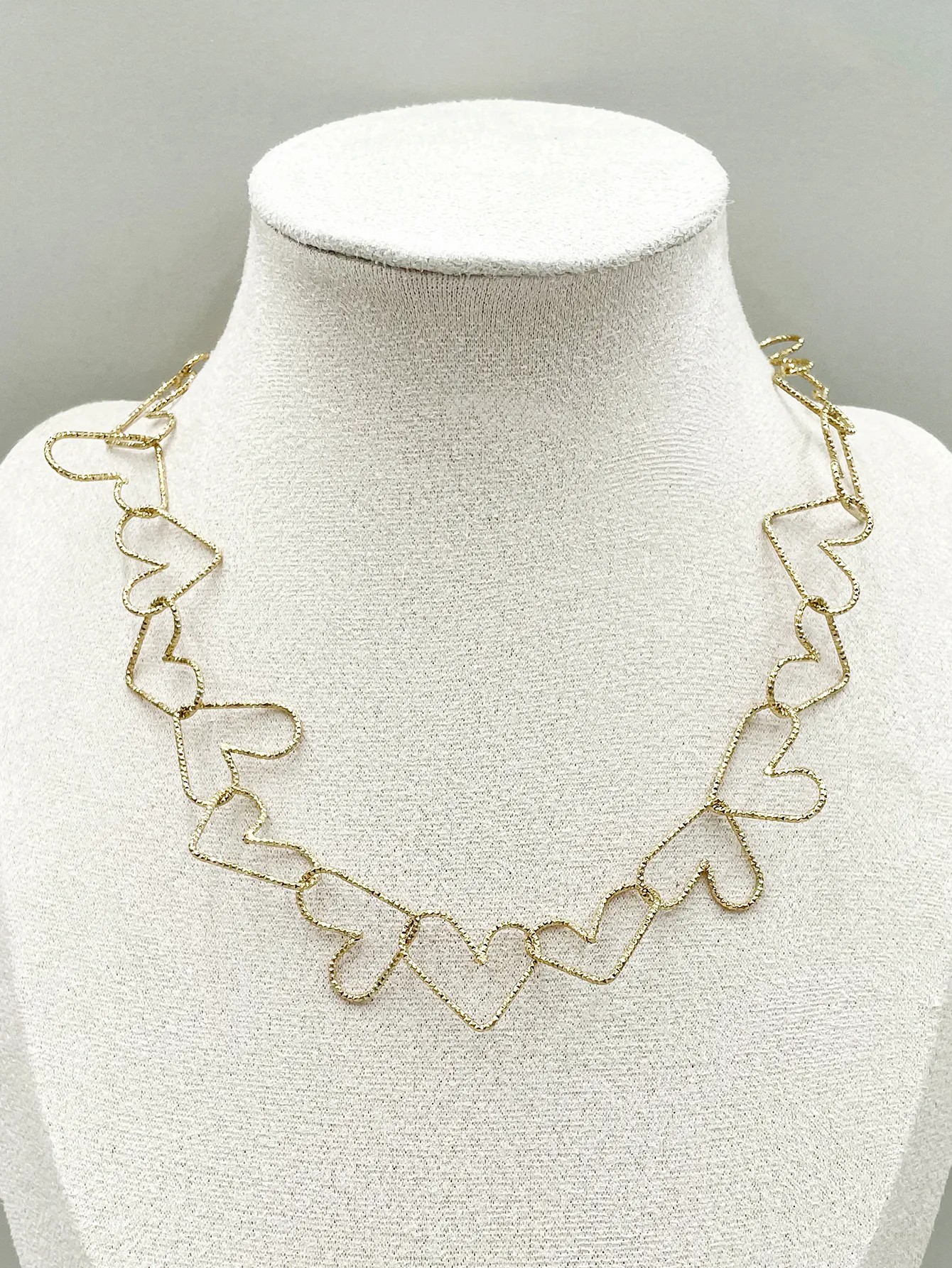 Retro Classic Style Heart Shape Stainless Steel Plating Gold Plated Necklace_colorza_1