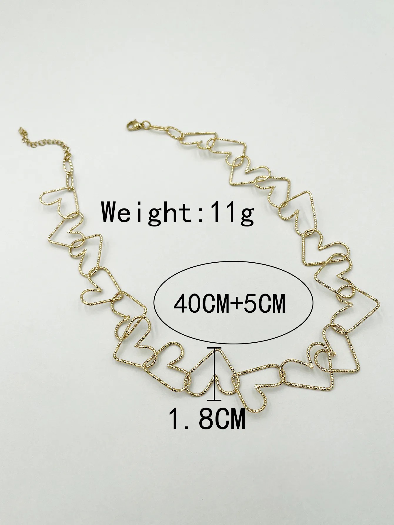 Retro Classic Style Heart Shape Stainless Steel Plating Gold Plated Necklace_colorza_3