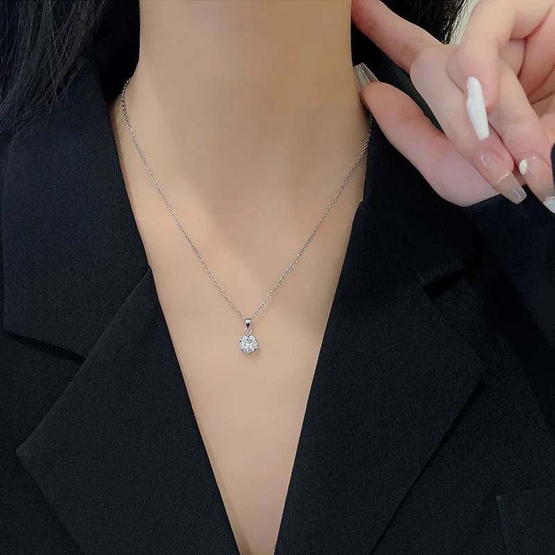 Retro Simple Style Letter Moon Heart Shape Alloy Titanium Steel Plating Inlay Acrylic Artificial Diamond Rhinestones Gold Plated Silver Plated Necklace_colorza_8