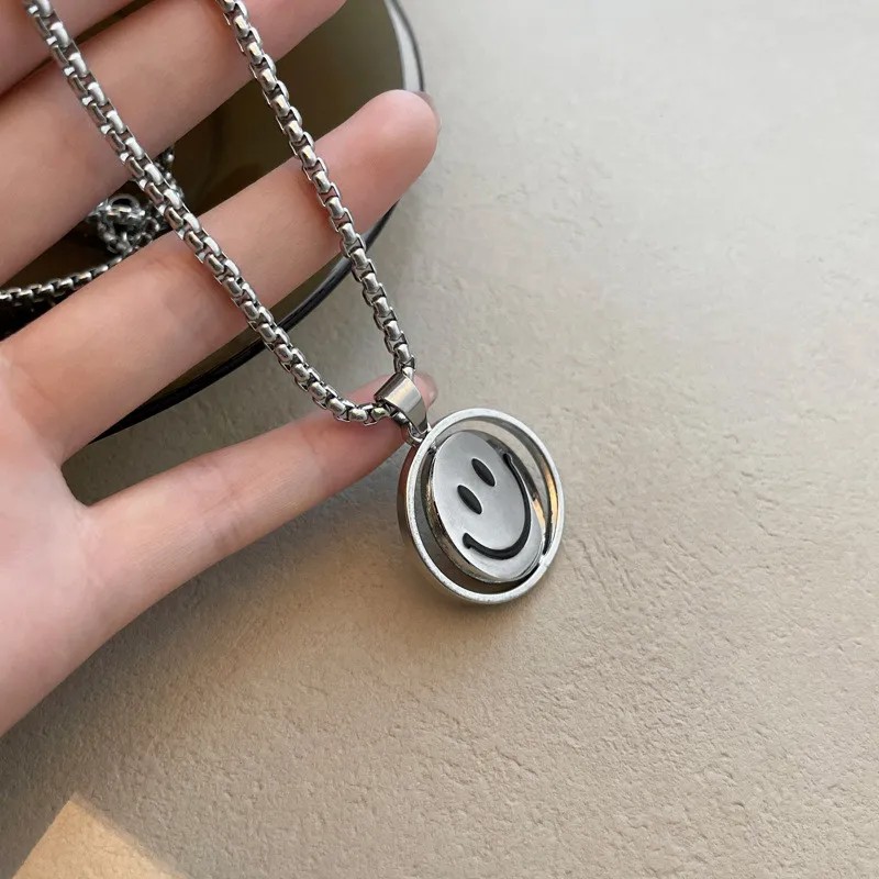 Retro Simple Style Letter Moon Heart Shape Alloy Titanium Steel Plating Inlay Acrylic Artificial Diamond Rhinestones Gold Plated Silver Plated Necklace_colorza_21