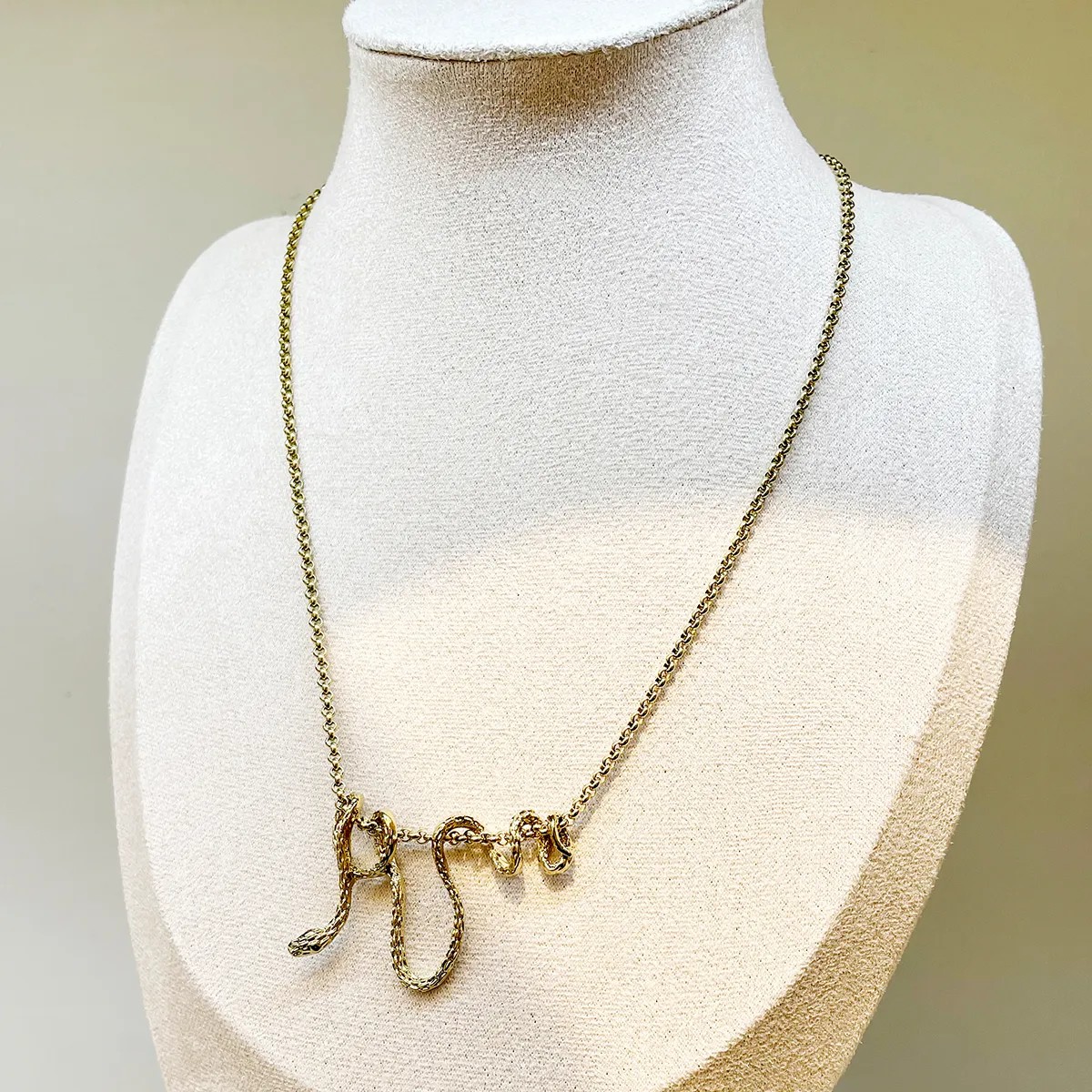 Beach Artistic Snake Stainless Steel Plating Gold Plated Necklace_colorza_4