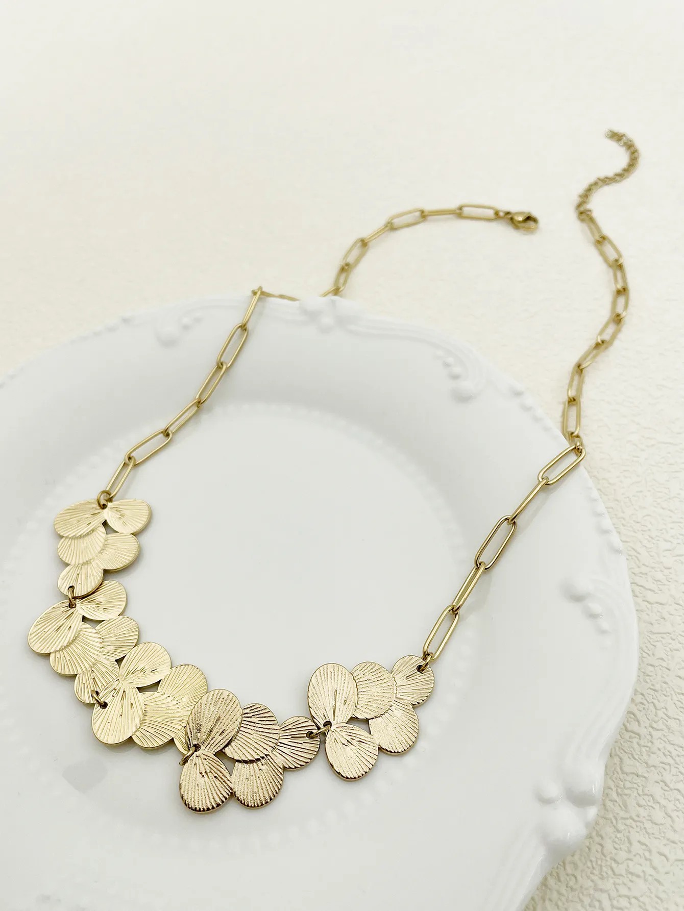 Luxurious Streetwear Flower Stainless Steel Polishing Plating Gold Plated Necklace_colorza_2
