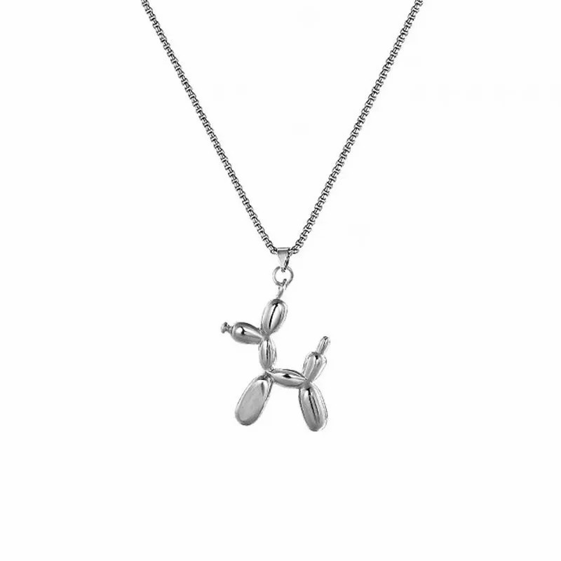 Casual Hip-Hop Punk Letter Star Bear Titanium Steel Plating Inlay Acrylic Artificial Pearls Rhinestones Silver Plated Necklace_colorza_37