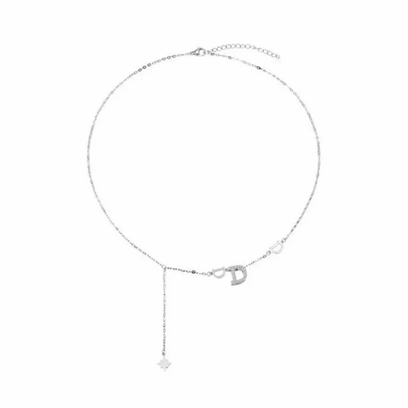 Romantic Simple Style Letter Moon Butterfly Stainless Steel Alloy Plating Inlay Acrylic Artificial Pearls Artificial Diamond Gold Plated Silver Plated Necklace_colorza_13