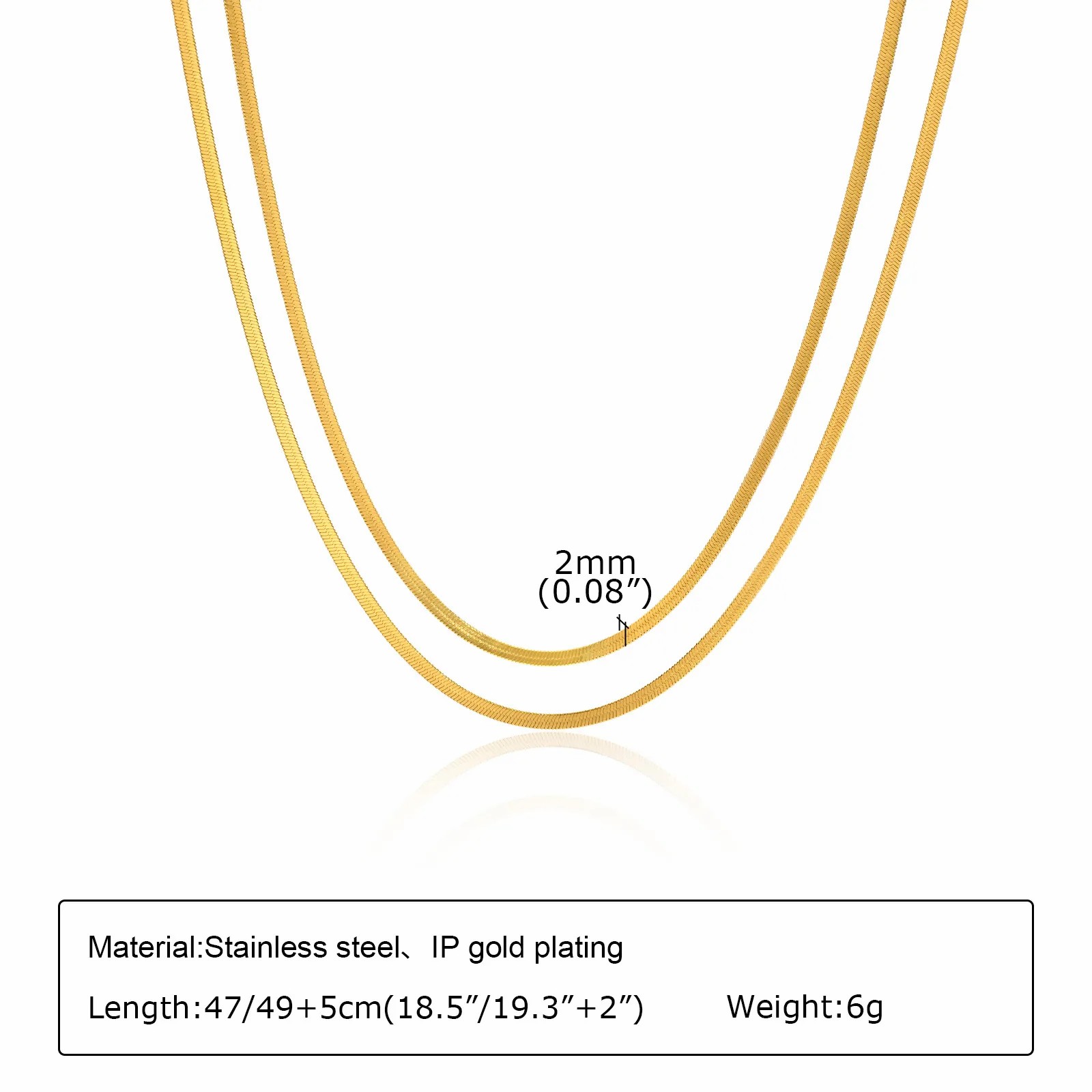 Solid Color Stainless Steel Layered Necklaces
