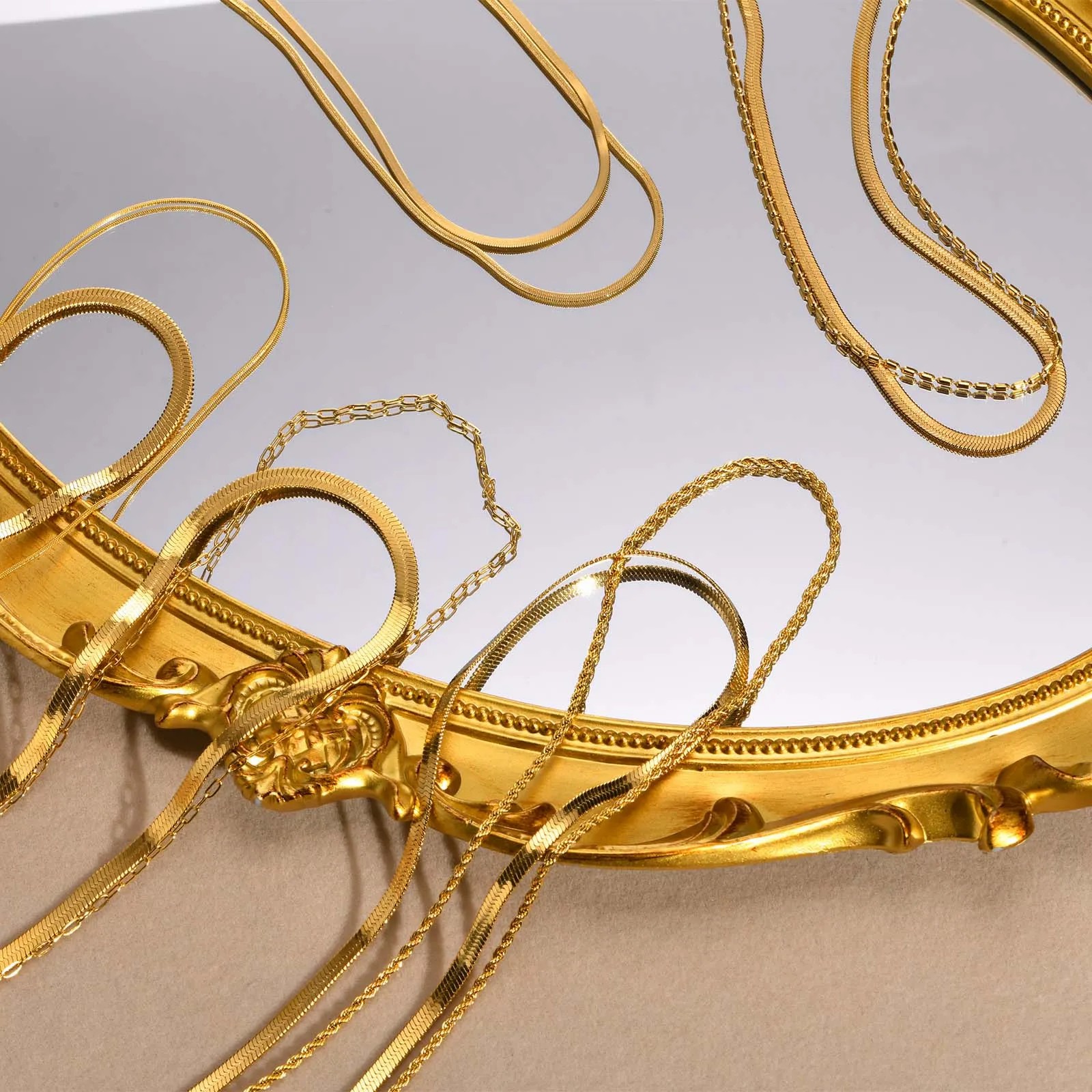  Stainless Steel Plating 18K Gold Plated Layered Necklaces