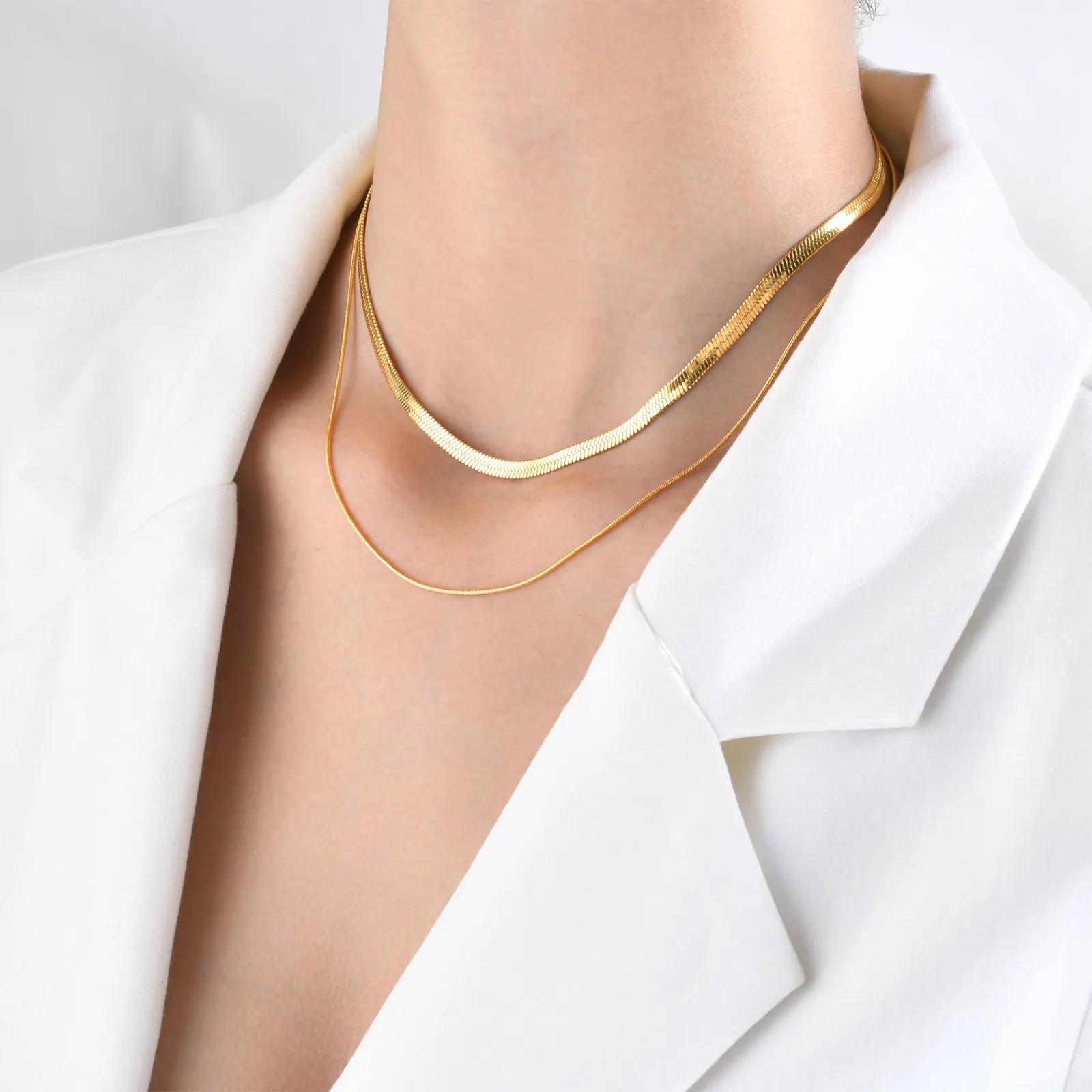 Layered Stainless Steel Necklaces