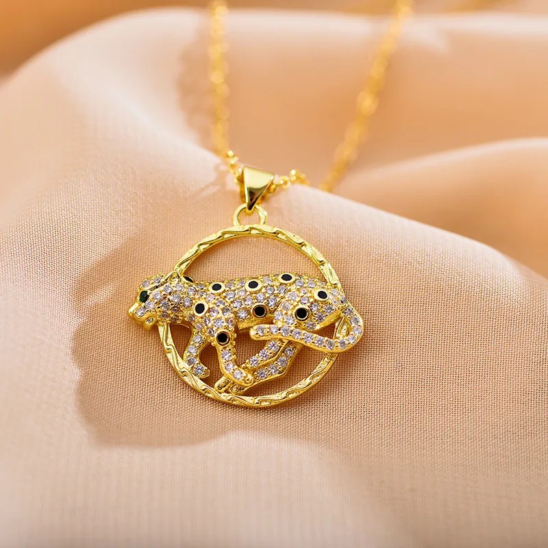 Leopard Stainless Steel Necklace
