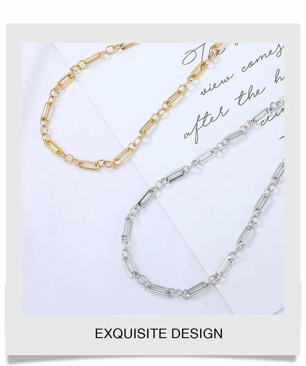 Solid Color Stainless Steel Plating Necklace