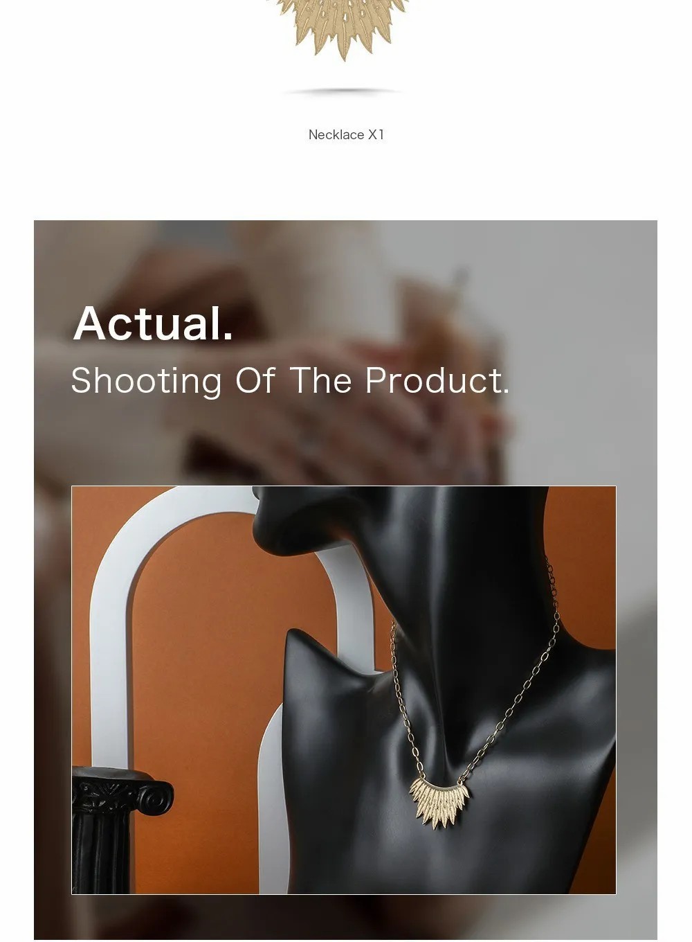 Punk Cool Style Maple Leaf Stainless Steel Plating Pendant Necklace_colorza_2