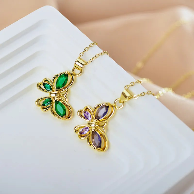 Vacation Butterfly Stainless Steel Necklace