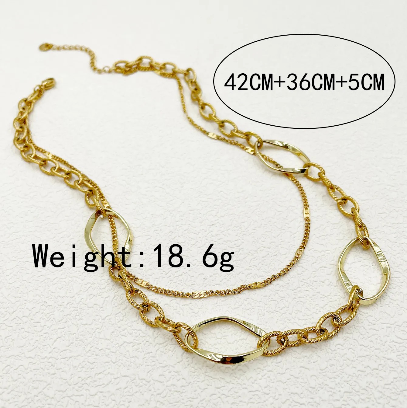 Modern Style Simple Style Classic Style Geometric Stainless Steel Polishing Plating Gold Plated Layered Necklaces_colorza_3