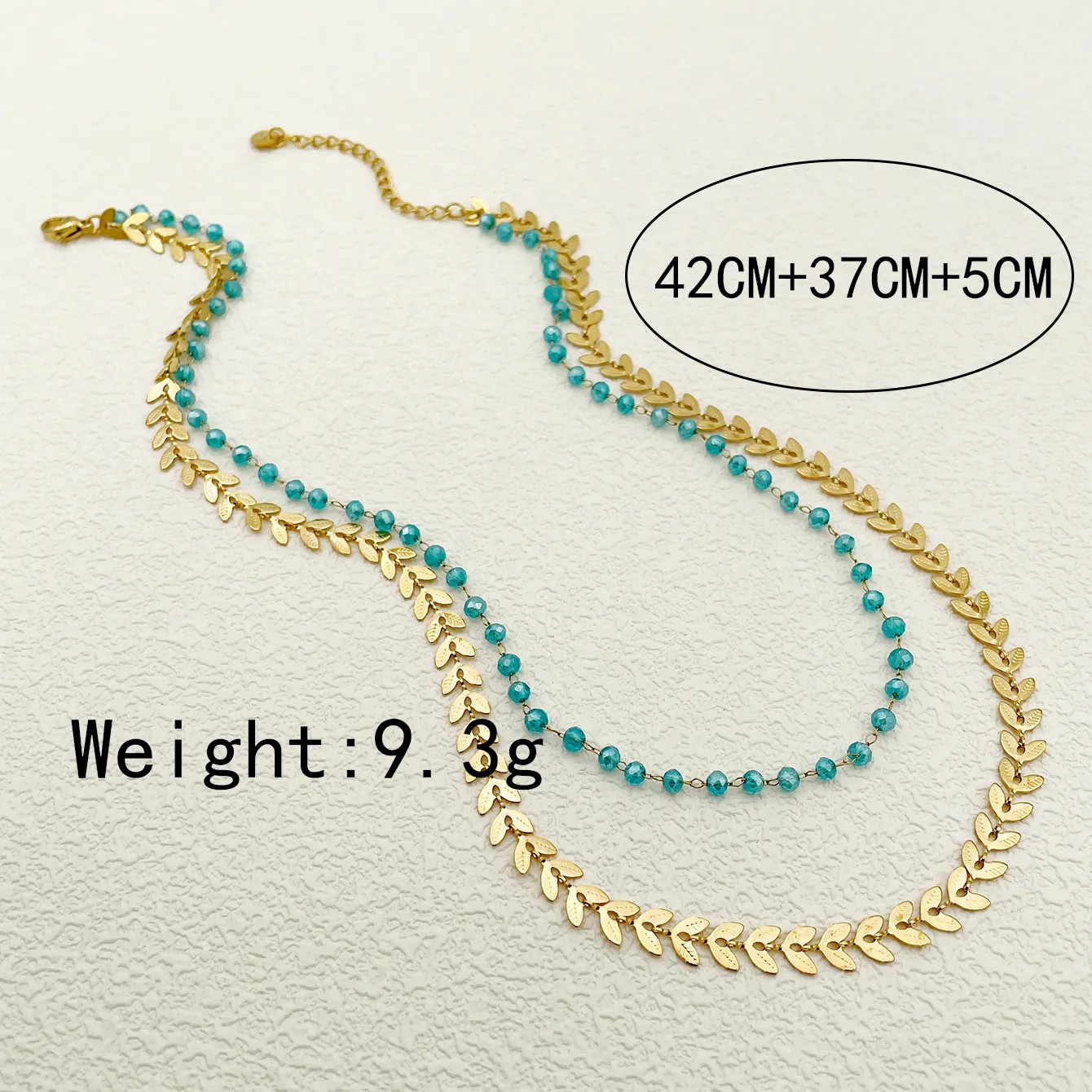 Casual Elegant Vacation Grain Stainless Steel Layered Plating Gold Plated Layered Necklaces_colorza_3