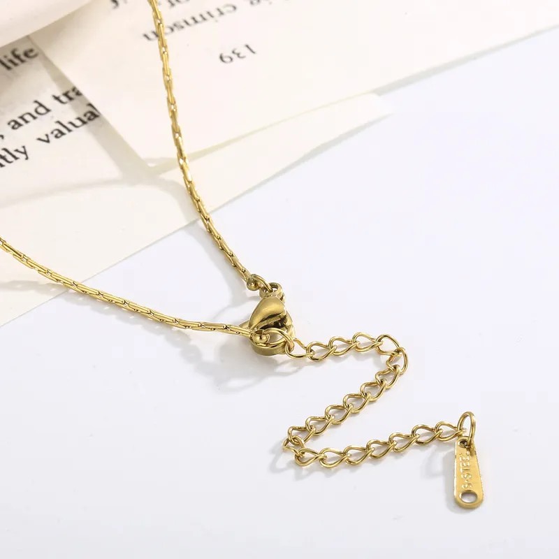 Sweet Simple Style Solid Color Stainless Steel Plating Inlay Pearl Pendant Necklace_colorza_8