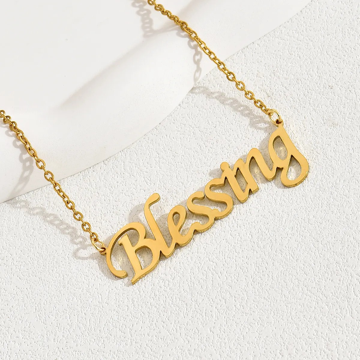 Casual Simple Style Letter Stainless Steel Plating 18K Gold Plated Necklace_colorza_15