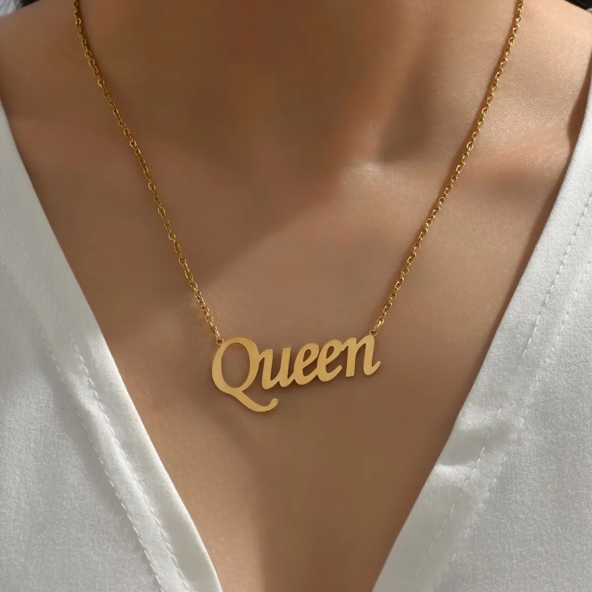 Casual Simple Style Letter Stainless Steel Plating 18K Gold Plated Necklace_colorza_23