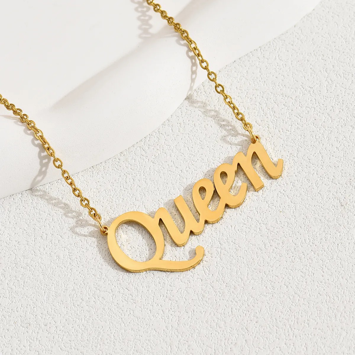 Casual Simple Style Letter Stainless Steel Plating 18K Gold Plated Necklace_colorza_25