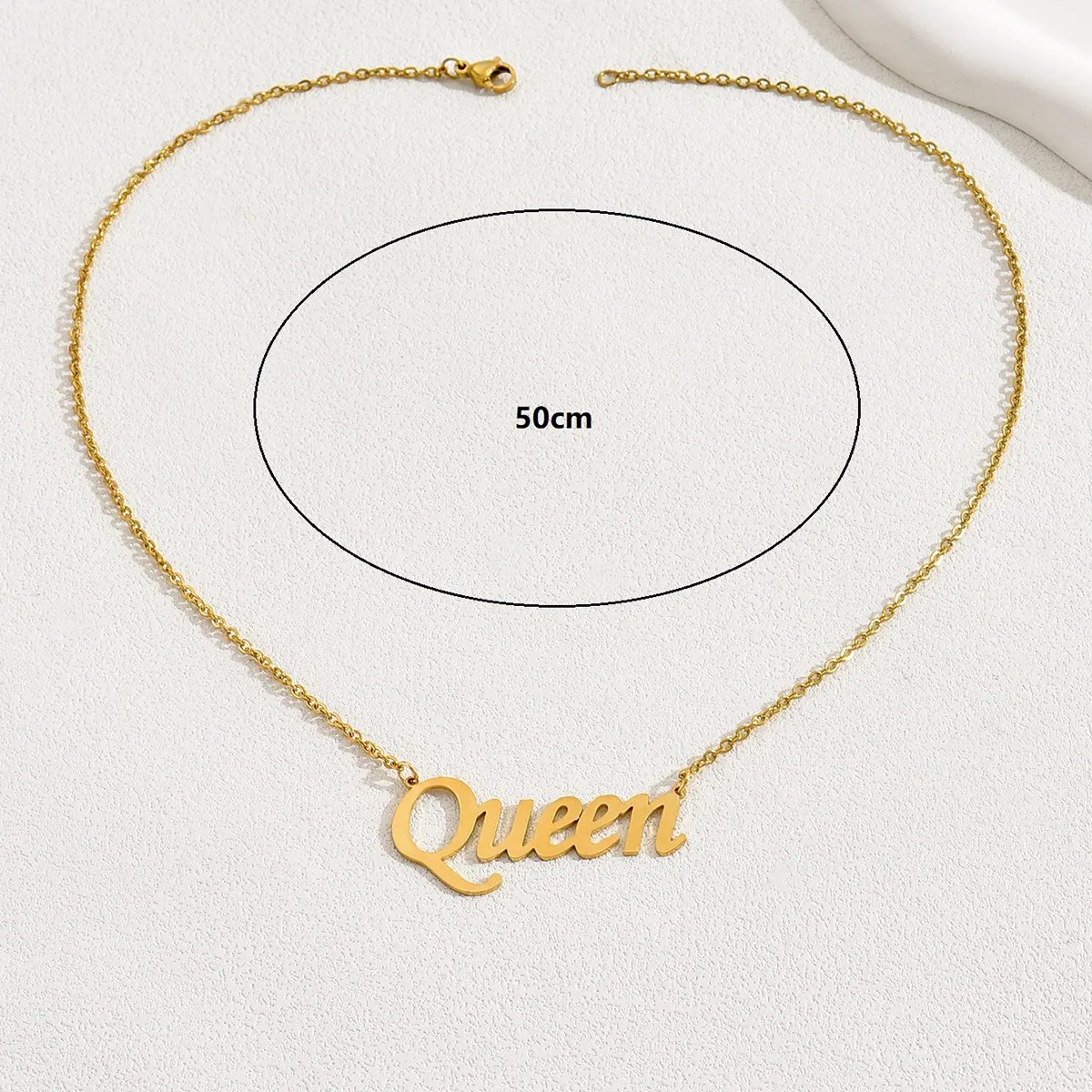 Casual Simple Style Letter Stainless Steel Plating 18K Gold Plated Necklace_colorza_27