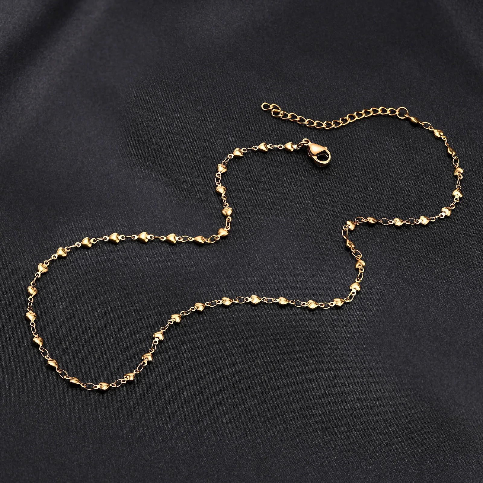 INS Style Simple Style Cross Solid Color Stainless Steel Plating 18K Gold Plated Necklace_colorza_8