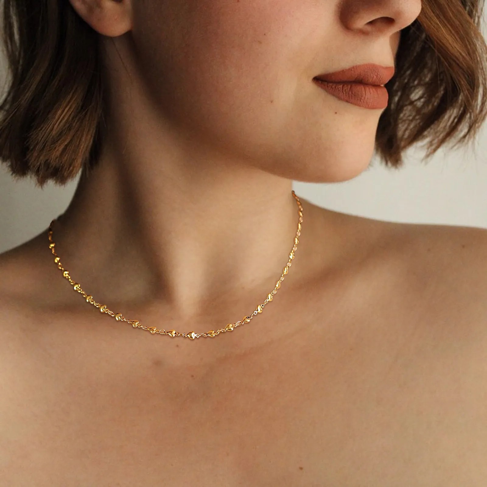 INS Style Simple Style Cross Solid Color Stainless Steel Plating 18K Gold Plated Necklace_colorza_9