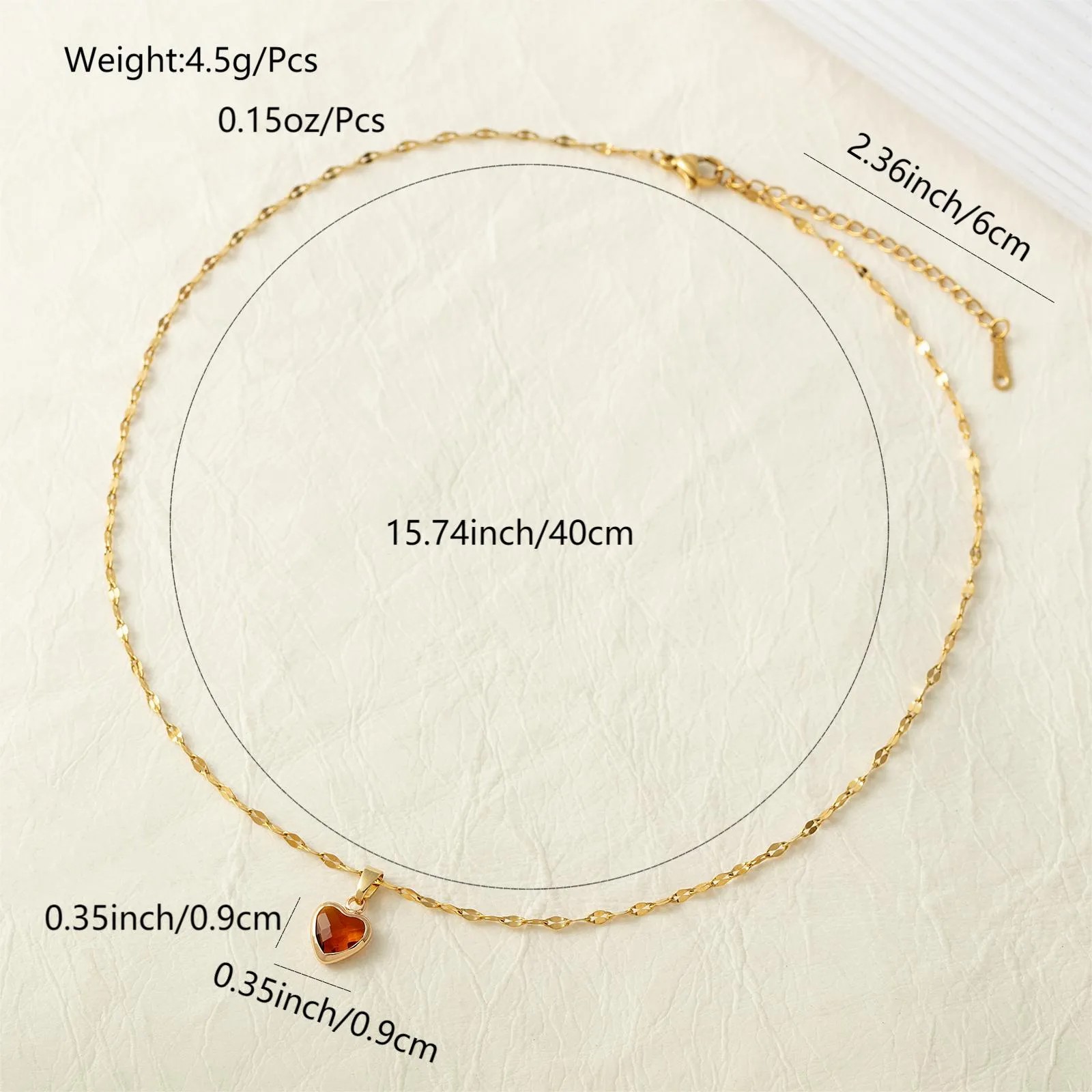 Hip-Hop Sexy Heart Shape Titanium Steel Plating Inlay Zircon 18K Gold Plated Pendant Necklace_colorza_1