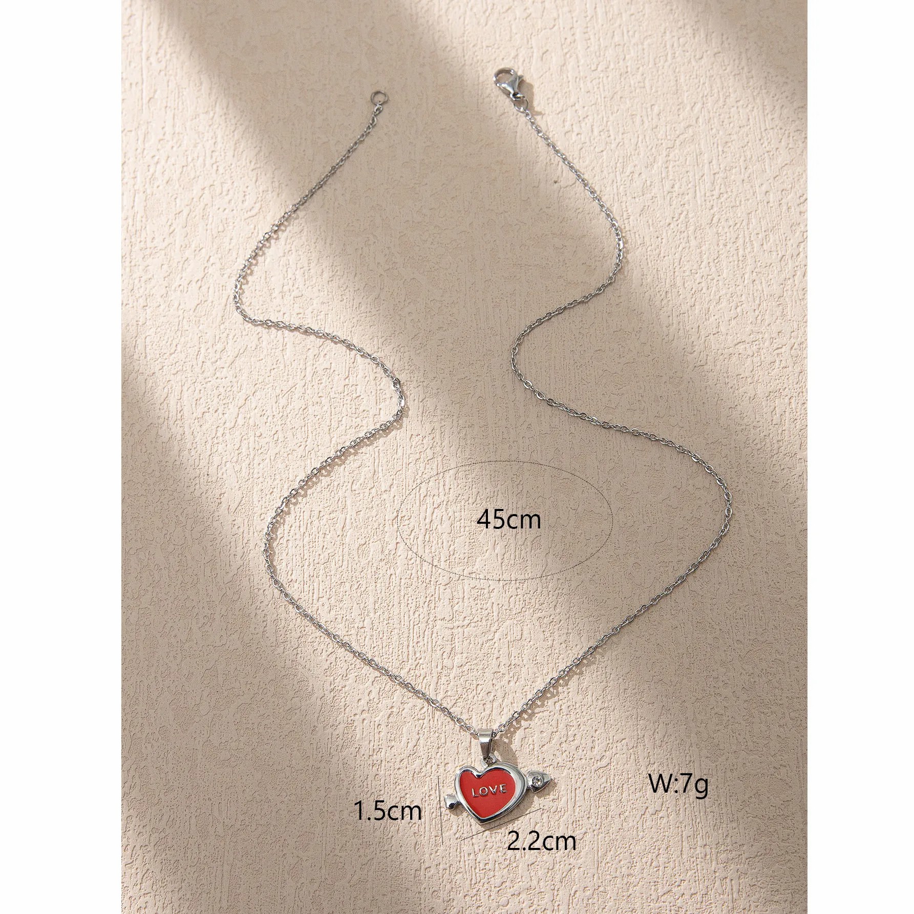 Commute Korean Style Letter Wings Butterfly Stainless Steel Plating Inlay Rhinestones Silver Plated Pendant Necklace_colorza_7