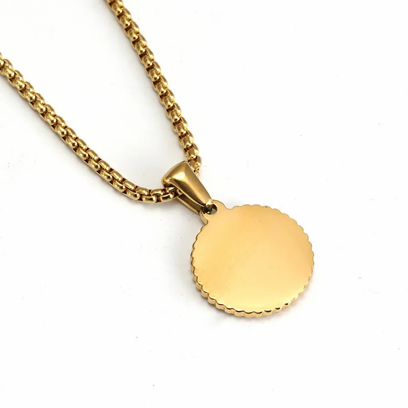 Casual Modern Style Letter Stainless Steel Enamel Plating 18K Gold Plated Pendant Necklace_colorza_2