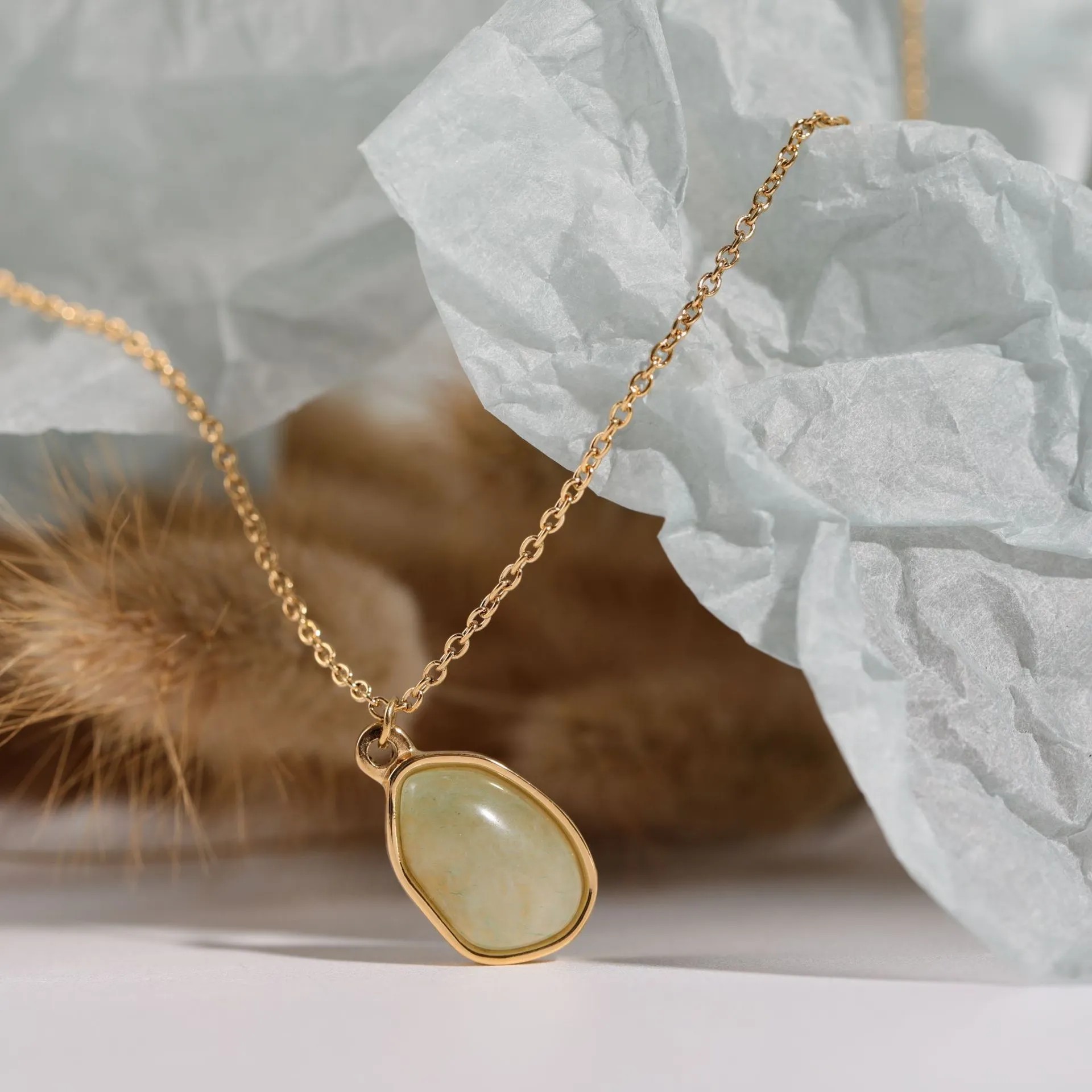 Retro Streetwear Irregular Geometric Stainless Steel Plating Titanium Steel 18K Gold Plated Pendant Necklace Long Necklace_colorza_4