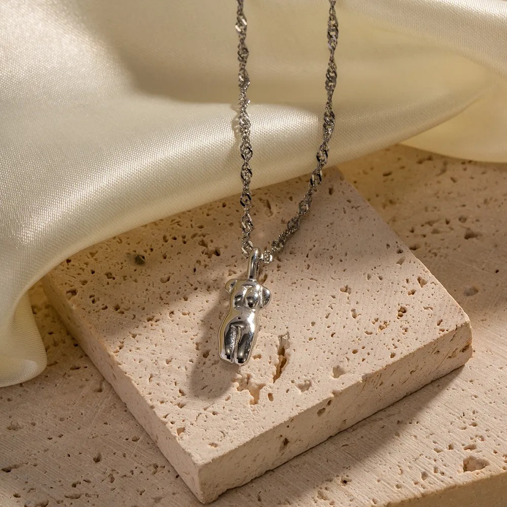 INS Style Casual Human Stainless Steel Plating Pendant Necklace_colorza_2