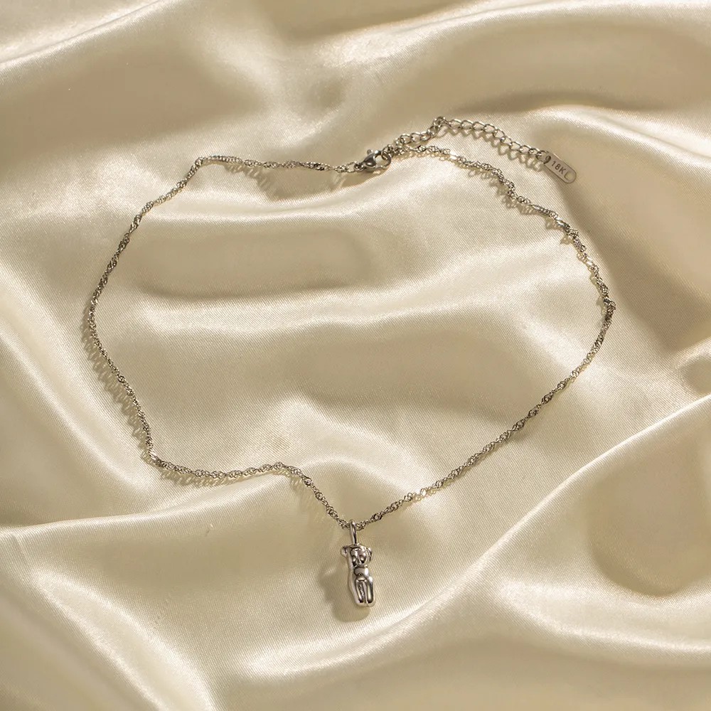 INS Style Casual Human Stainless Steel Plating Pendant Necklace_colorza_5