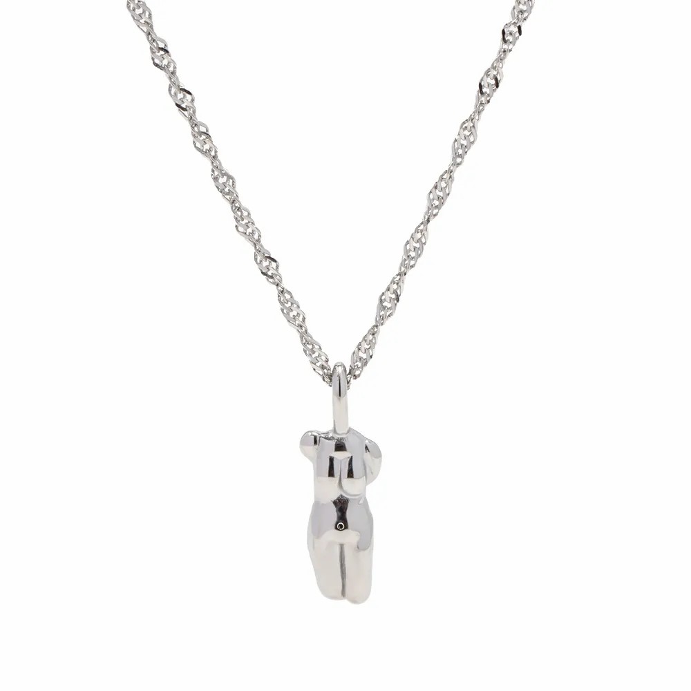 INS Style Casual Human Stainless Steel Plating Pendant Necklace_colorza_6