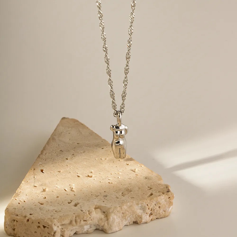 INS Style Casual Human Stainless Steel Plating Pendant Necklace_colorza_7