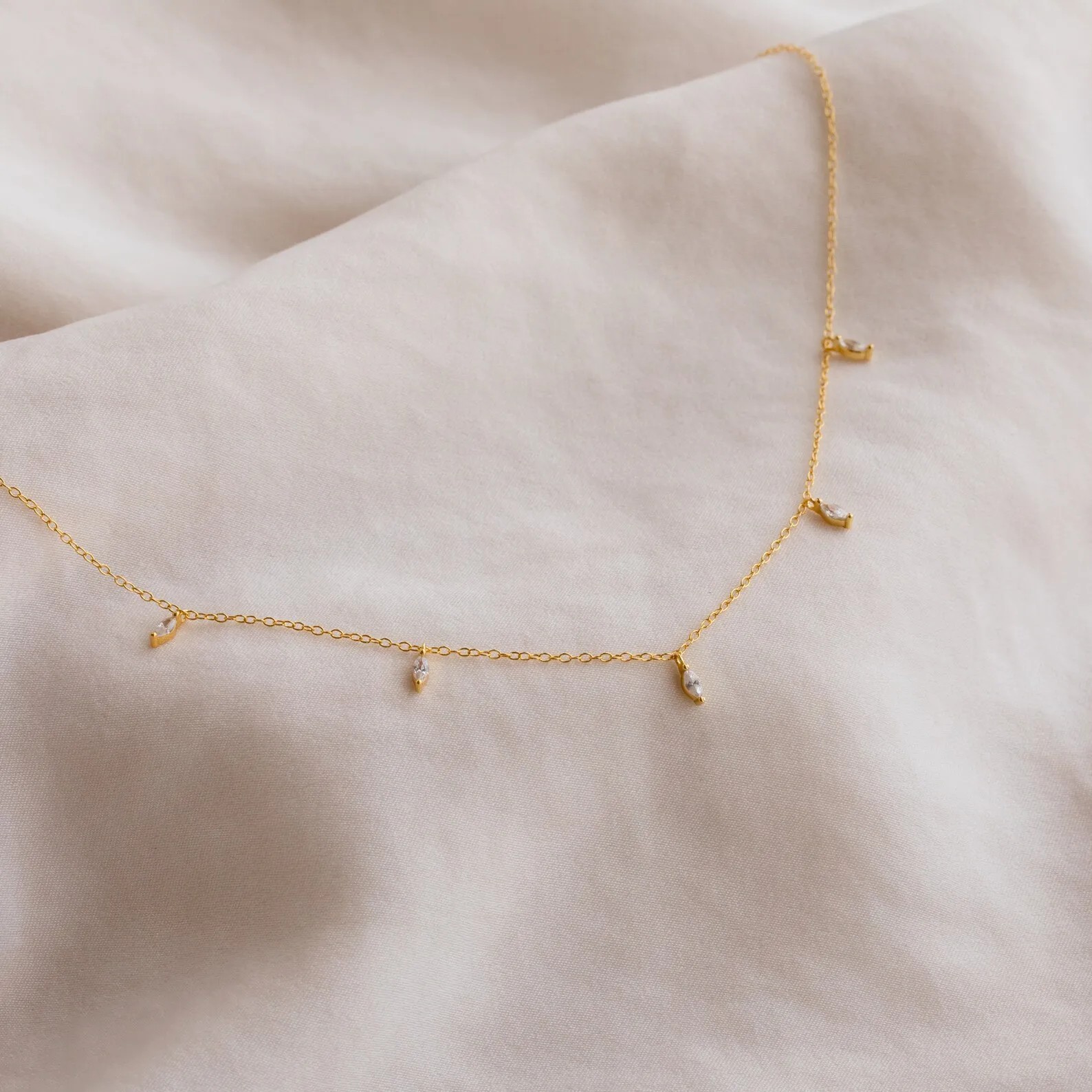 Simple Style Solid Color Titanium Steel Plating Inlay Zircon 18K Gold Plated Necklace_colorza_5