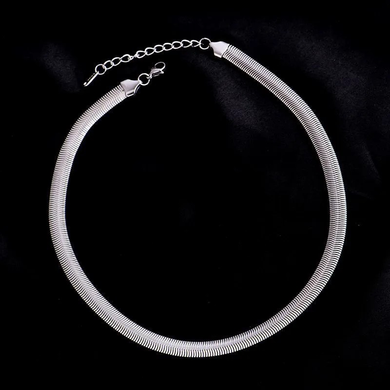 Simple Style Solid Color Titanium Steel Plating 18K Gold Plated Necklace_colorza_4