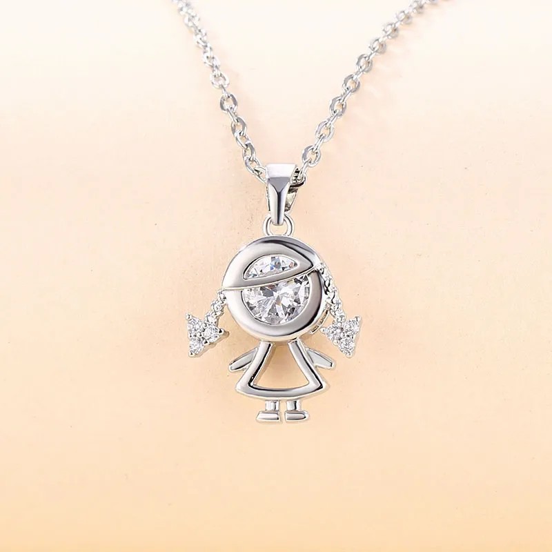 Elegant Round Flower Butterfly Stainless Steel Plating Inlay Zircon 18K Gold Plated Pendant Necklace_colorza_9