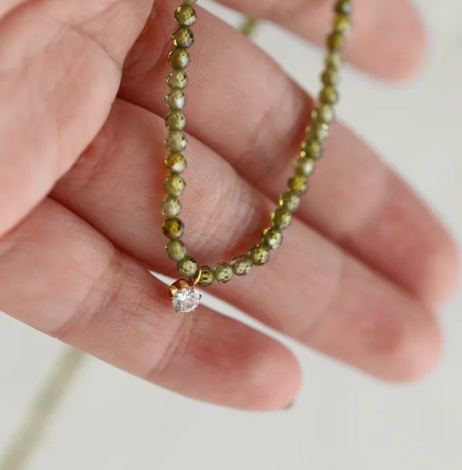 Elegant Simple Style Geometric Titanium Steel Plating Inlay Zircon 18K Gold Plated Pendant Necklace_colorza_2