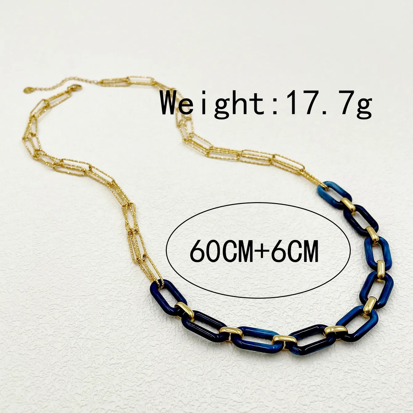 Casual Modern Style Color Block Stainless Steel Arylic Metal Patchwork Plating Gold Plated Necklace_colorza_1