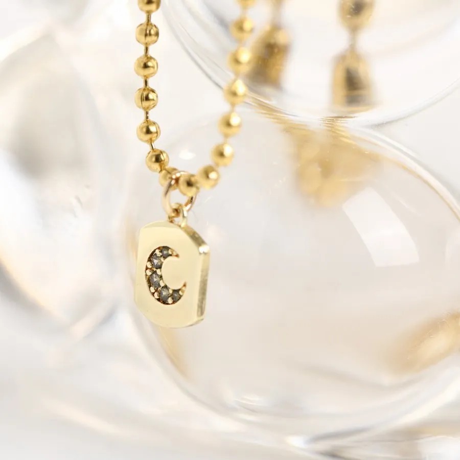 Retro Moon Titanium Steel Plating Titanium Steel 18K Gold Plated Pendant Necklace_colorza_4