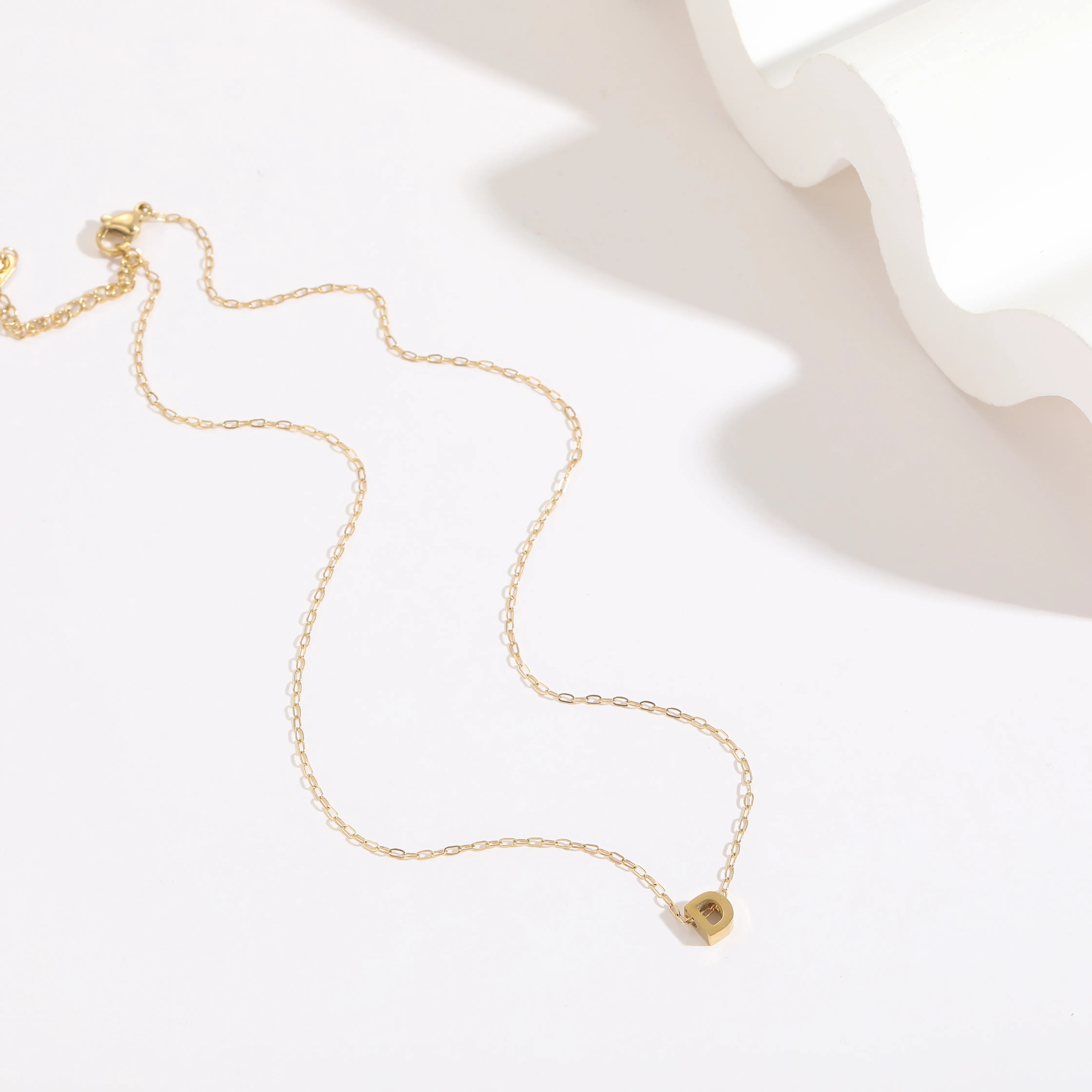 Casual Classic Style Streetwear Letter Titanium Steel Plating 14K Gold Plated Pendant Necklace_colorza_2