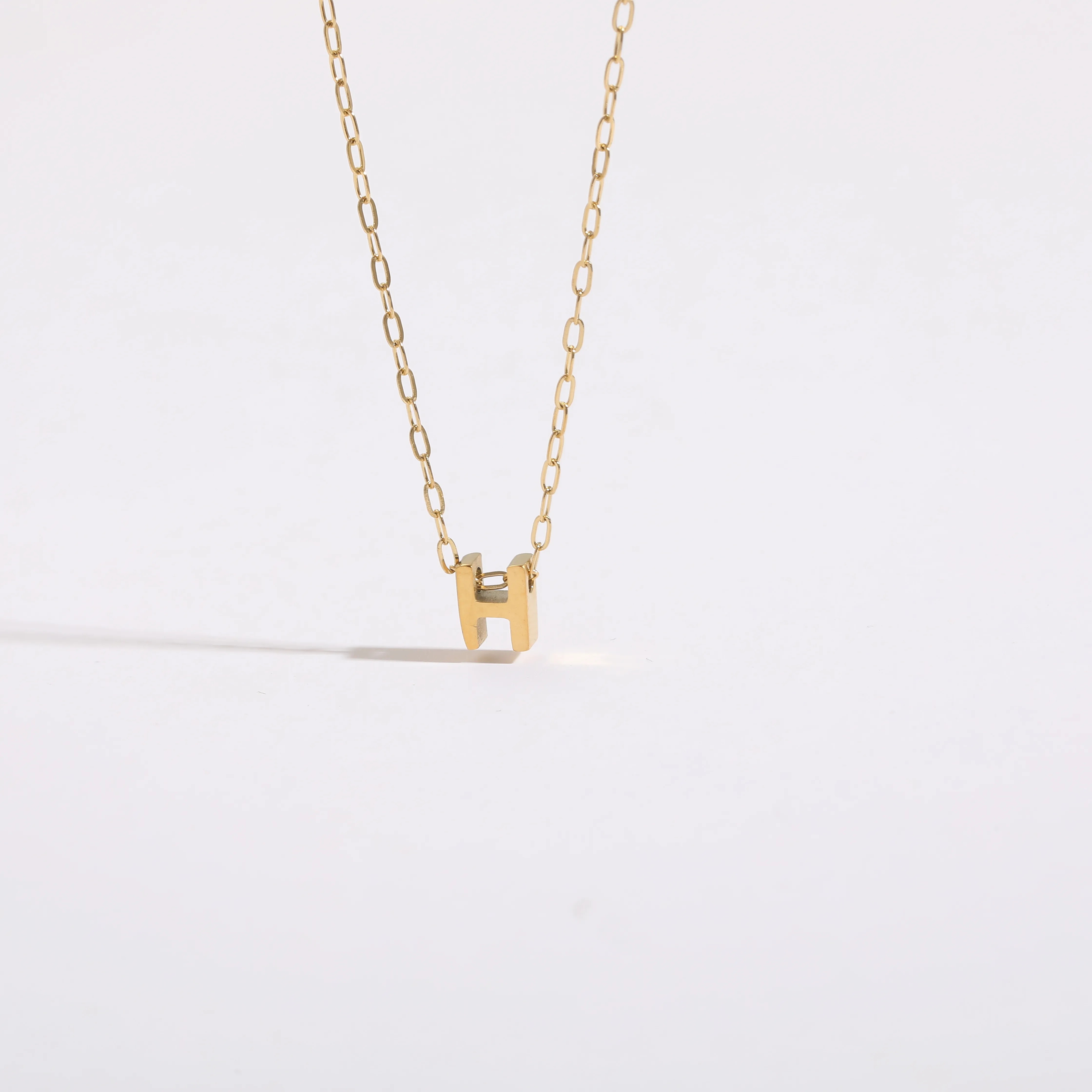 Casual Classic Style Streetwear Letter Titanium Steel Plating 14K Gold Plated Pendant Necklace_colorza_4