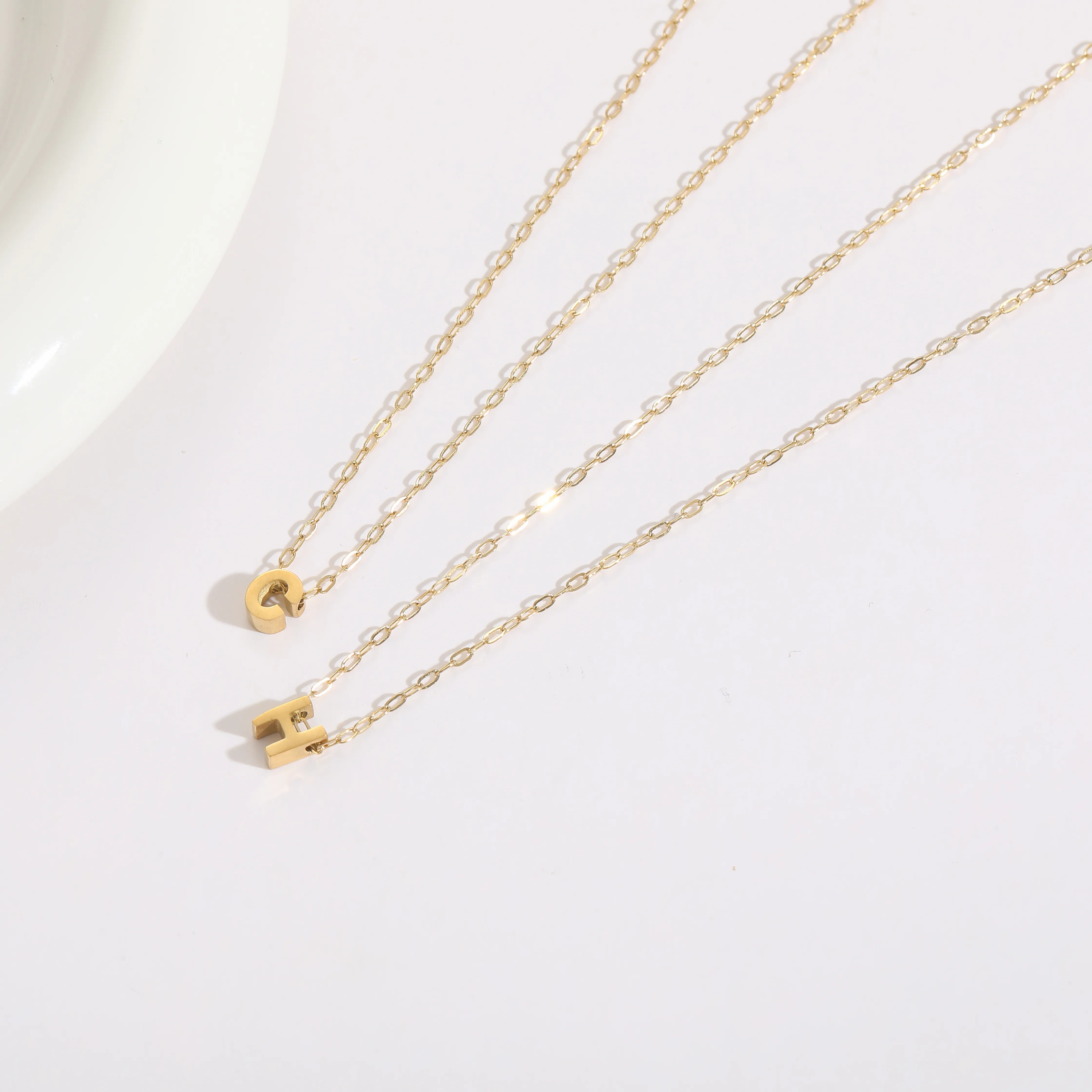 Casual Classic Style Streetwear Letter Titanium Steel Plating 14K Gold Plated Pendant Necklace_colorza_6