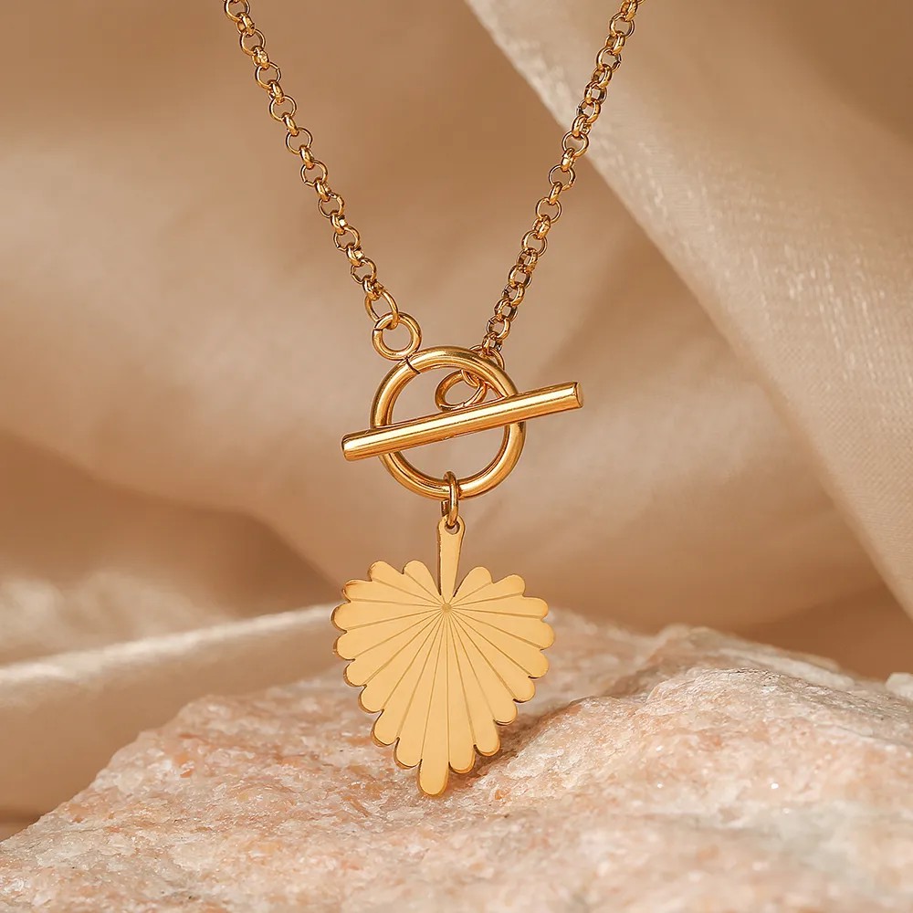 Artistic Devil'S Eye Heart Shape Titanium Steel Plating 18K Gold Plated Pendant Necklace_colorza_4