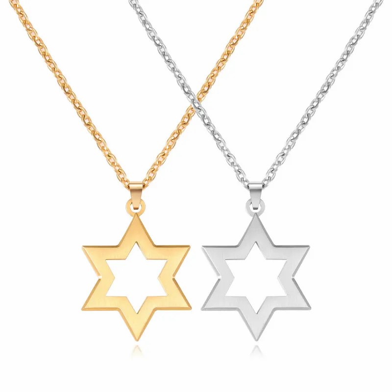 Casual Hip-Hop Star Stainless Steel Hollow Out Pendant Necklace Long Necklace_colorza_9